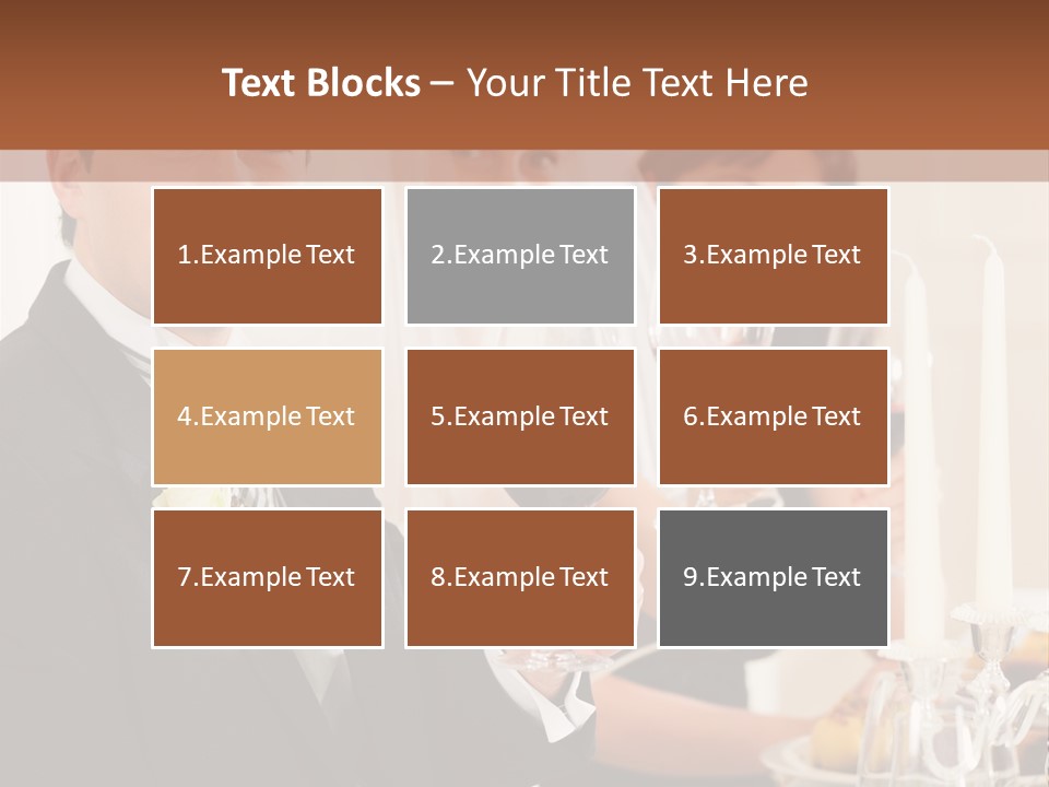 Smoking Wine Bride PowerPoint Template