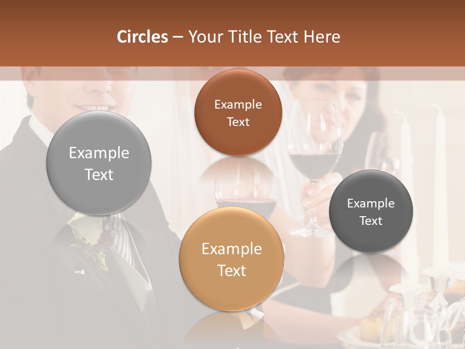 Smoking Wine Bride PowerPoint Template