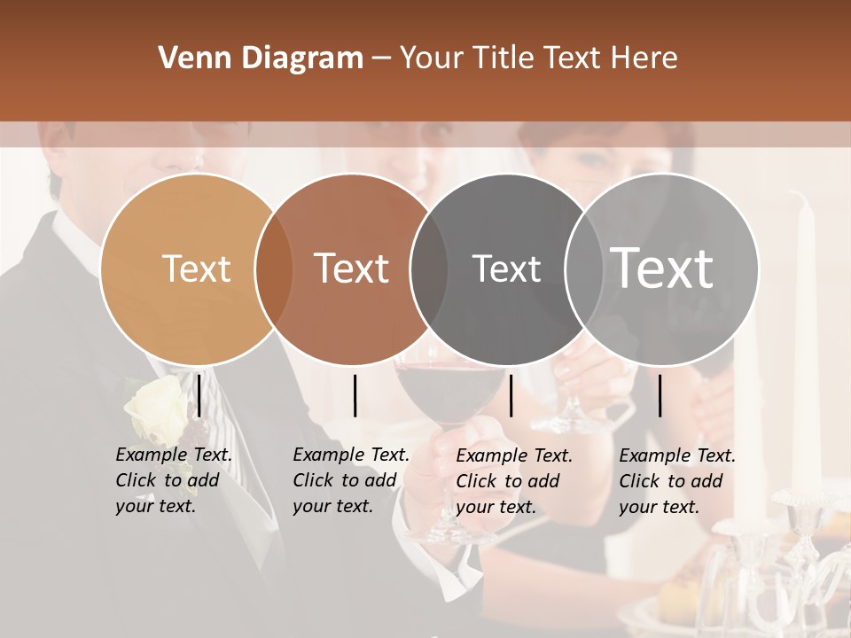 Smoking Wine Bride PowerPoint Template