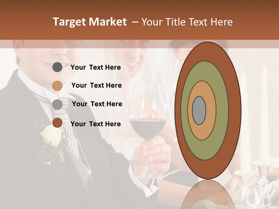 Smoking Wine Bride PowerPoint Template