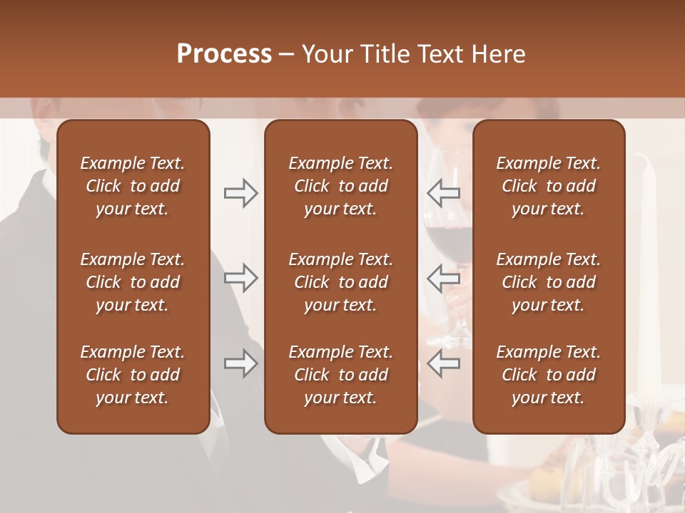 Smoking Wine Bride PowerPoint Template