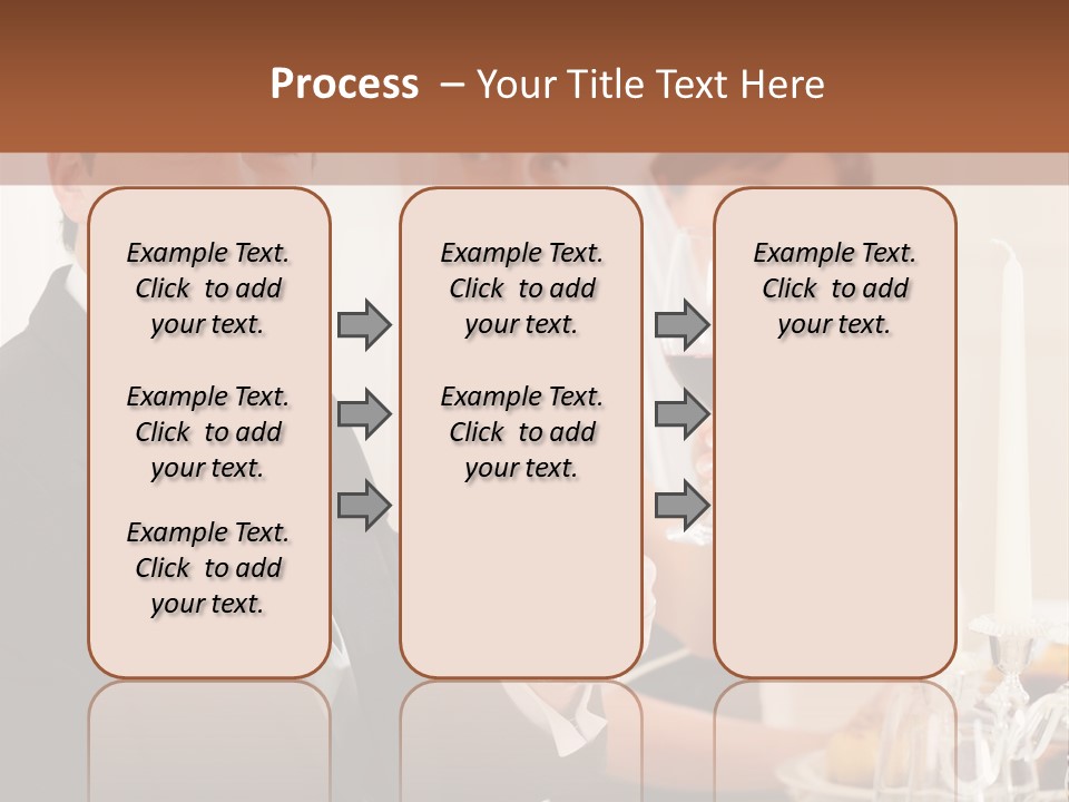 Smoking Wine Bride PowerPoint Template