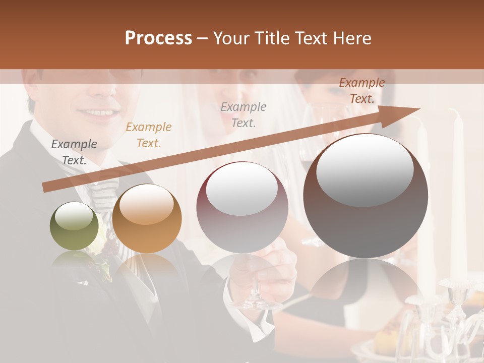 Smoking Wine Bride PowerPoint Template