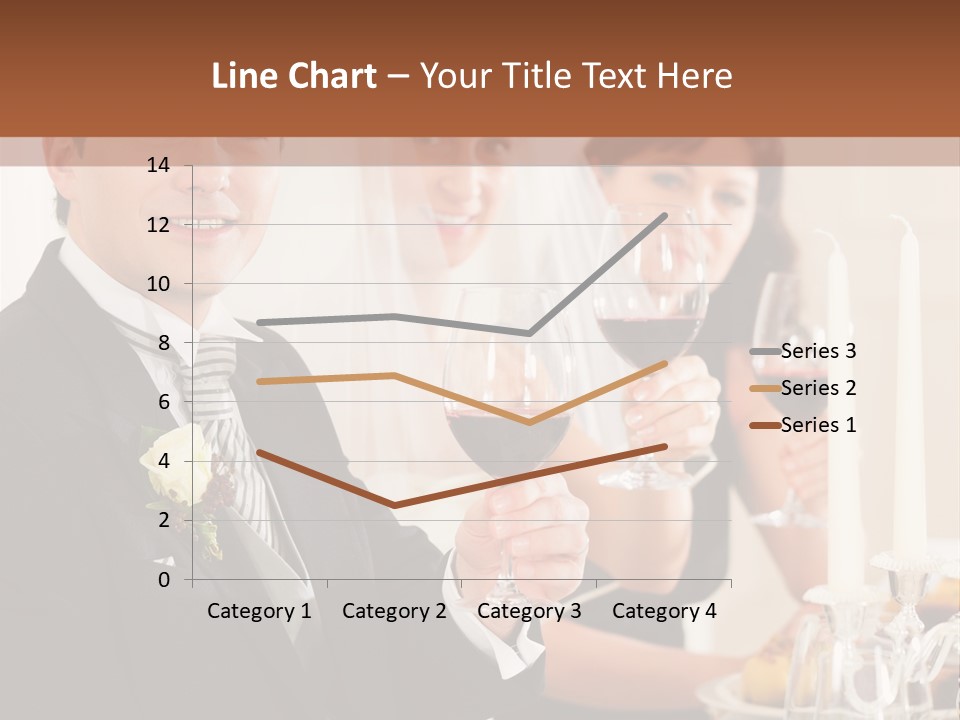 Smoking Wine Bride PowerPoint Template