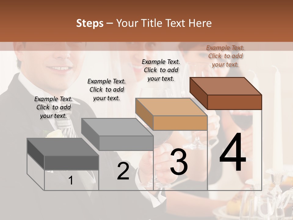 Smoking Wine Bride PowerPoint Template