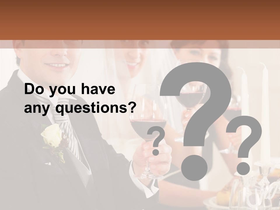 Smoking Wine Bride PowerPoint Template