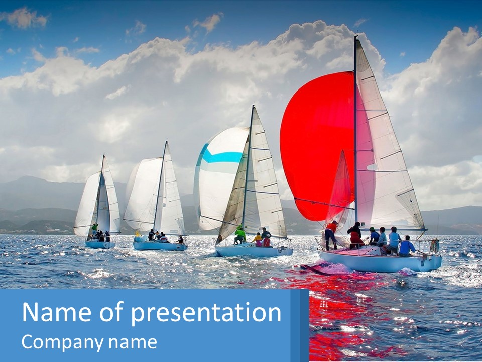 Shore Boat Outdoor PowerPoint Template