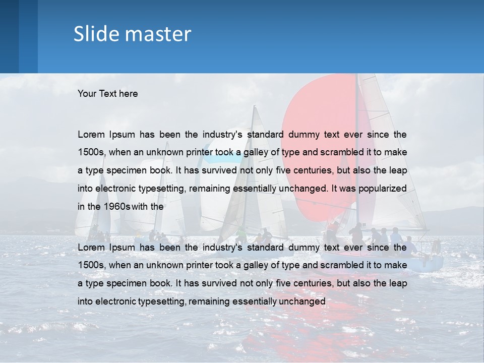 Shore Boat Outdoor PowerPoint Template
