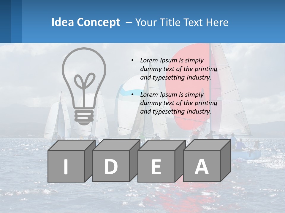 Shore Boat Outdoor PowerPoint Template