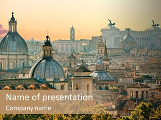 Colosseo Obelisk Dome PowerPoint Template