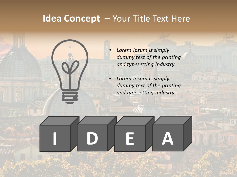 Colosseo Obelisk Dome PowerPoint Template