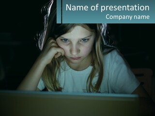 Sad Loneliness Looking PowerPoint Template
