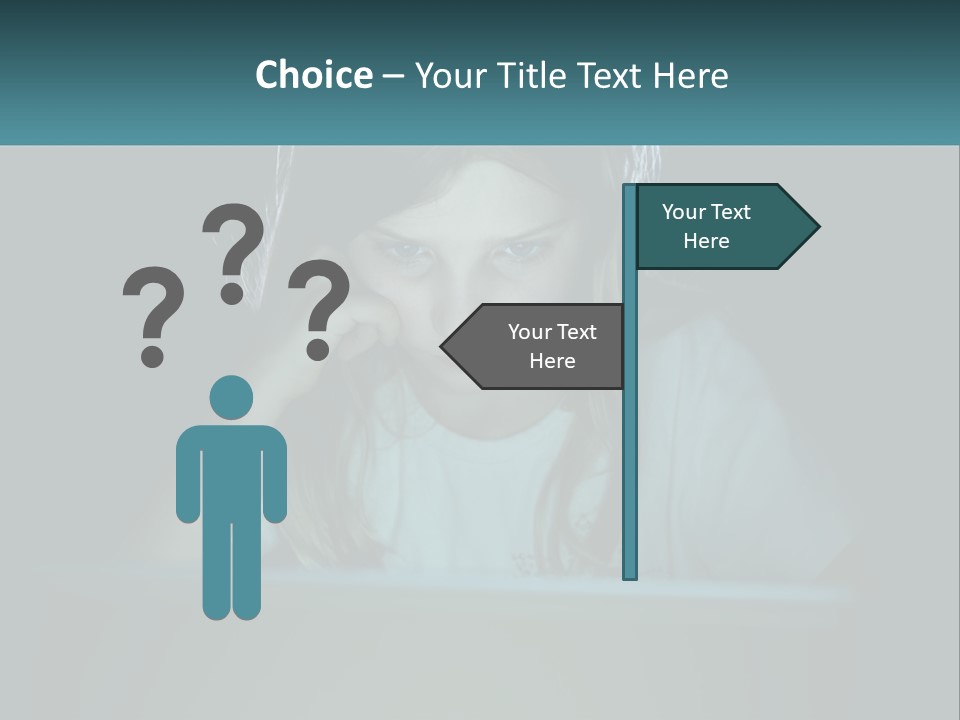Sad Loneliness Looking PowerPoint Template