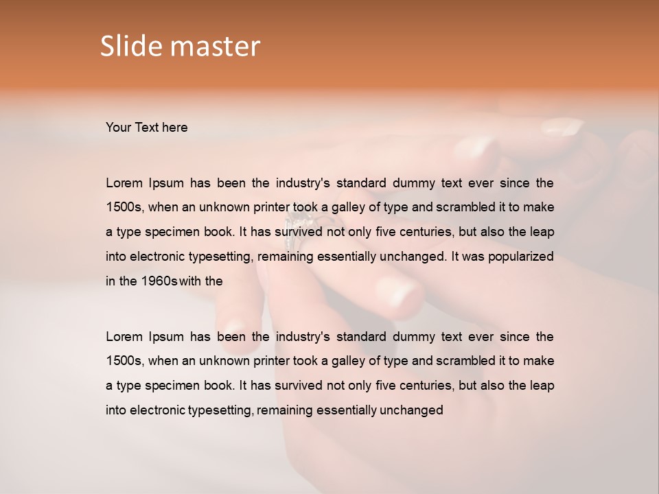 Woman Beginning Rings PowerPoint Template