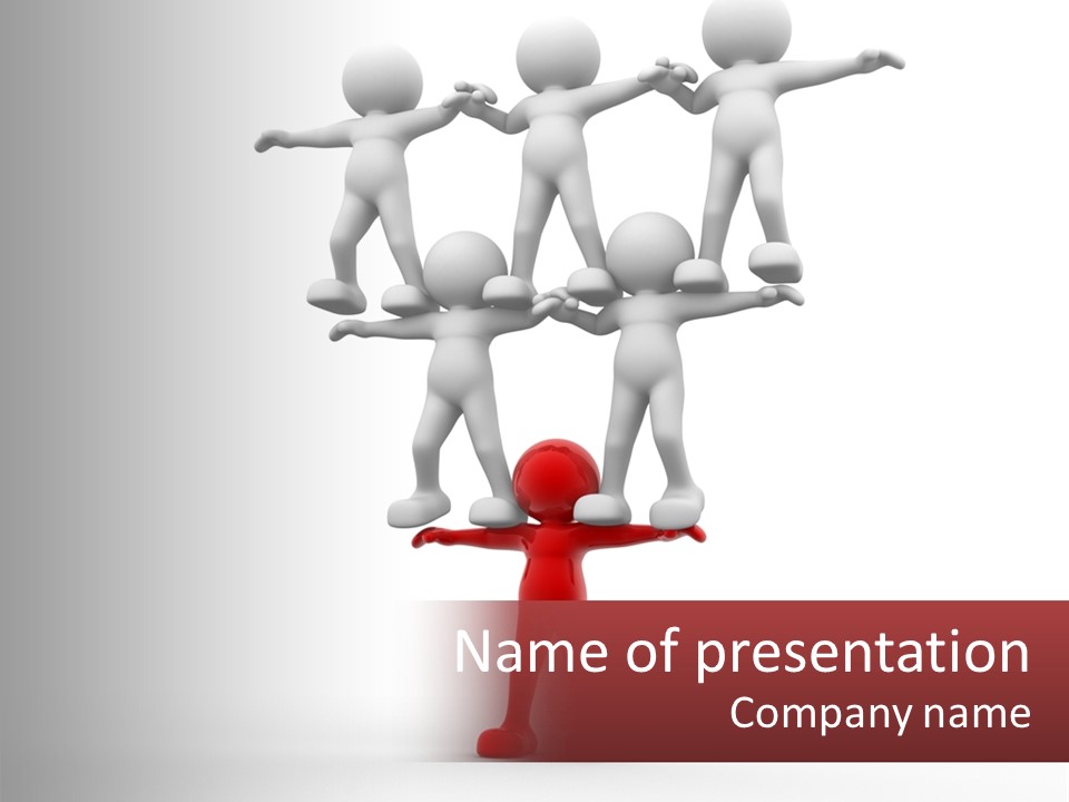 Render Person White PowerPoint Template