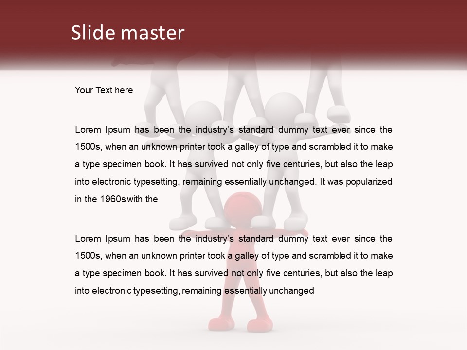 Render Person White PowerPoint Template