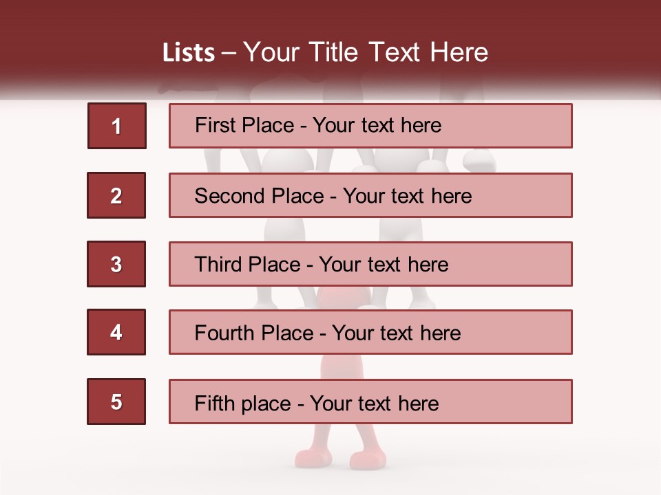 Render Person White PowerPoint Template