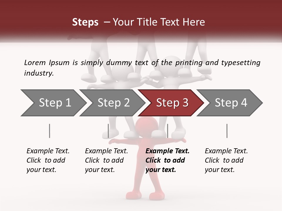Render Person White PowerPoint Template