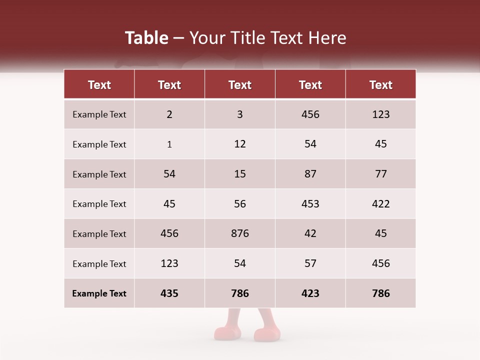 Render Person White PowerPoint Template