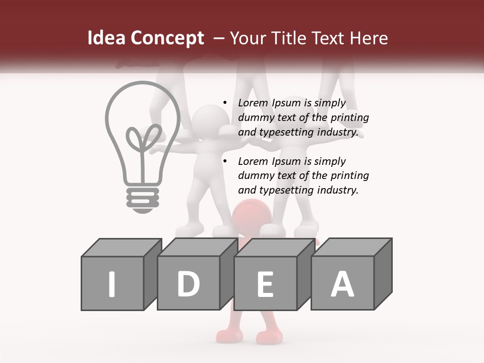 Render Person White PowerPoint Template