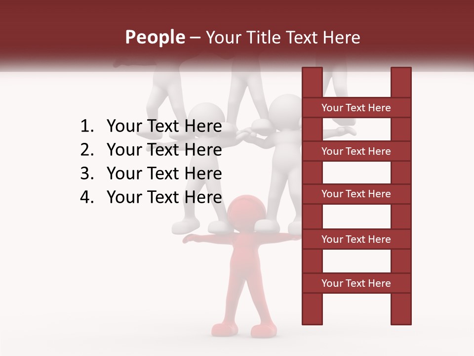 Render Person White PowerPoint Template