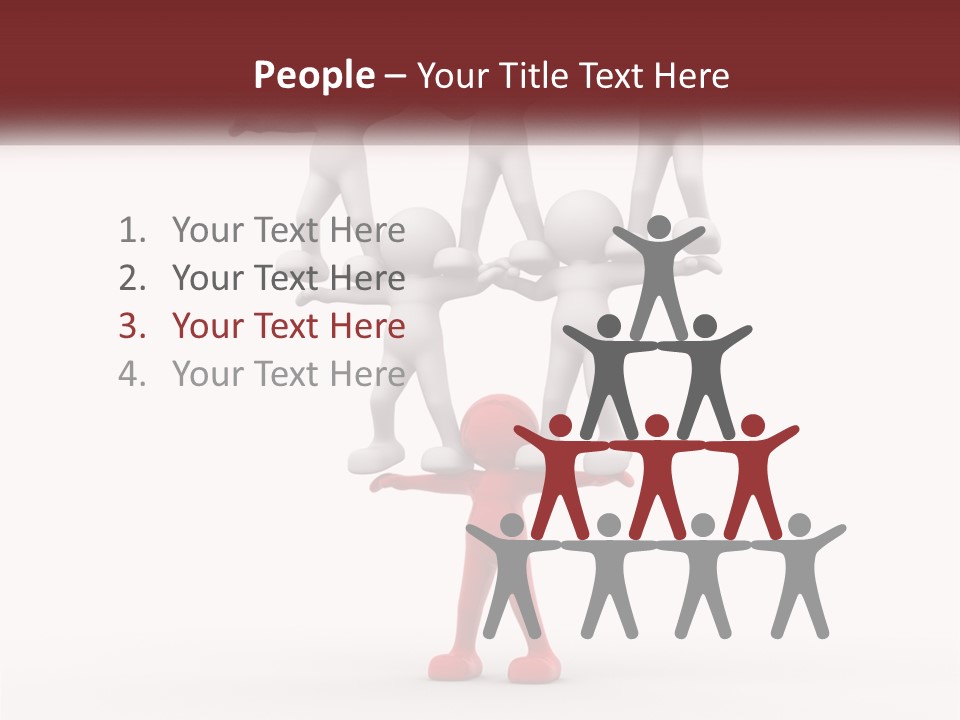 Render Person White PowerPoint Template