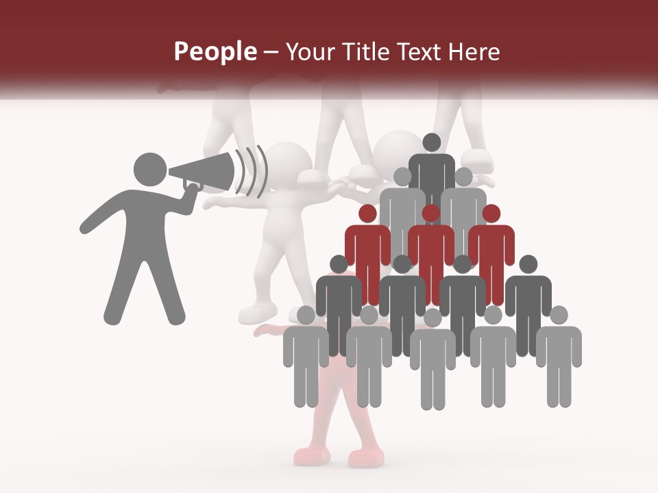 Render Person White PowerPoint Template