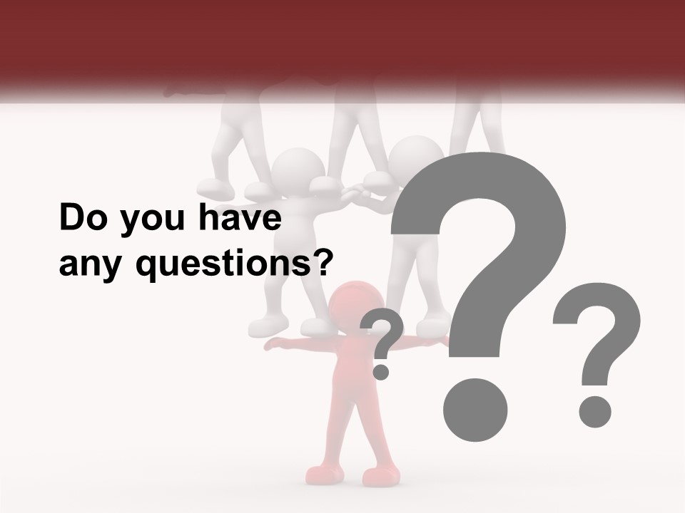 Render Person White PowerPoint Template