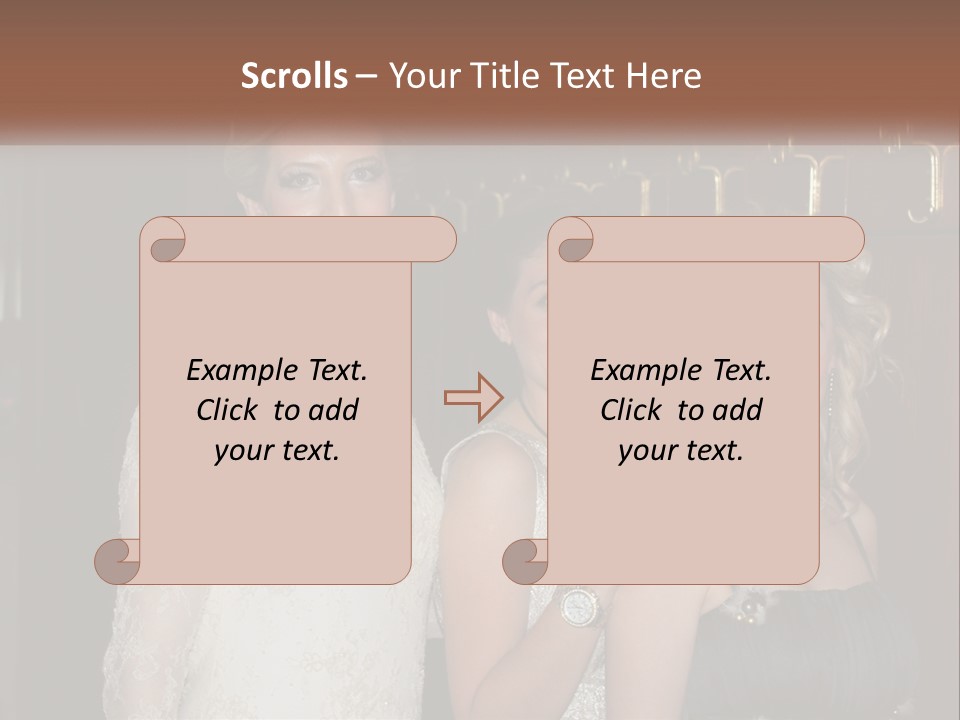 Caucasian Grace Satin PowerPoint Template