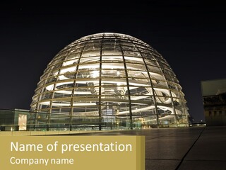 Reichstag Building Germany Reichstagsgeb PowerPoint Template