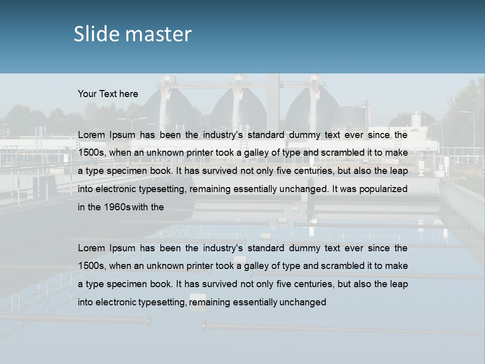 Turbid Reflection Reservoir PowerPoint Template