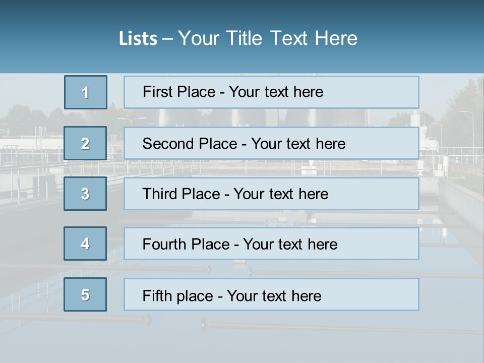 Turbid Reflection Reservoir PowerPoint Template