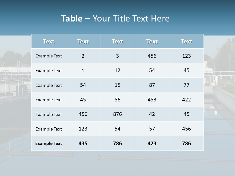 Turbid Reflection Reservoir PowerPoint Template