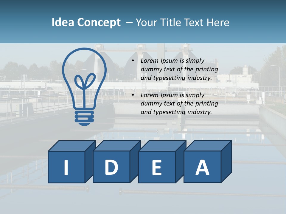 Turbid Reflection Reservoir PowerPoint Template
