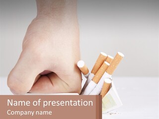 Stick Cancer Break PowerPoint Template