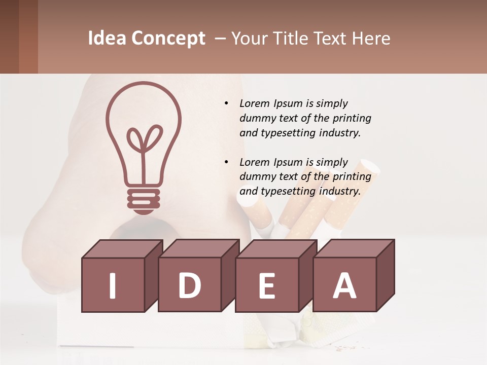 Stick Cancer Break PowerPoint Template