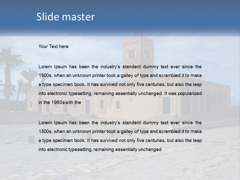 Ribat Cloudy Tunisia PowerPoint Template