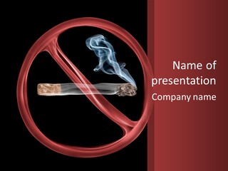 Forbidden Interdiction Cigarette PowerPoint Template