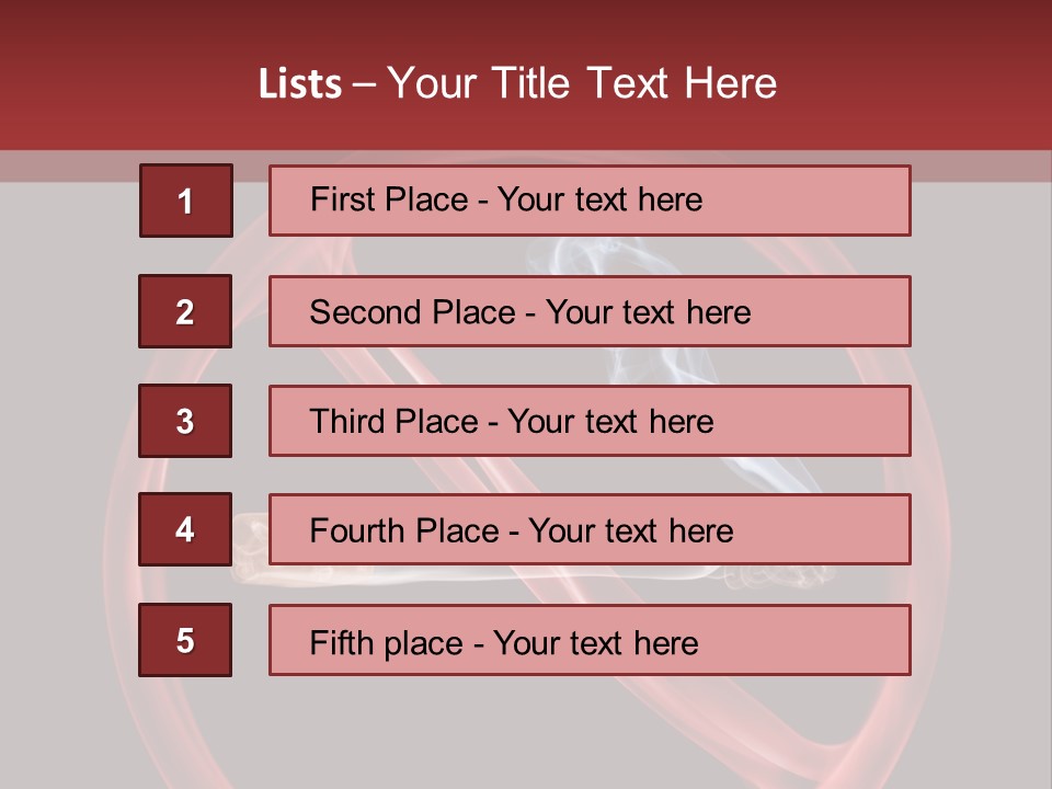 Forbidden Interdiction Cigarette PowerPoint Template