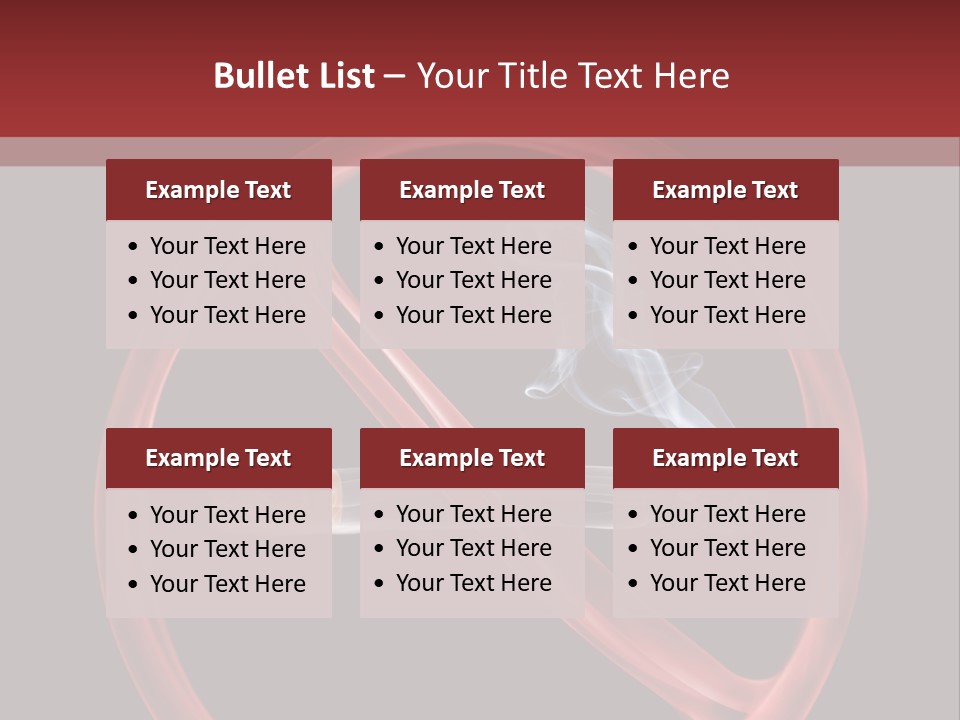 Forbidden Interdiction Cigarette PowerPoint Template