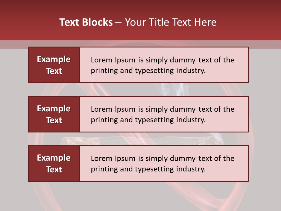 Forbidden Interdiction Cigarette PowerPoint Template