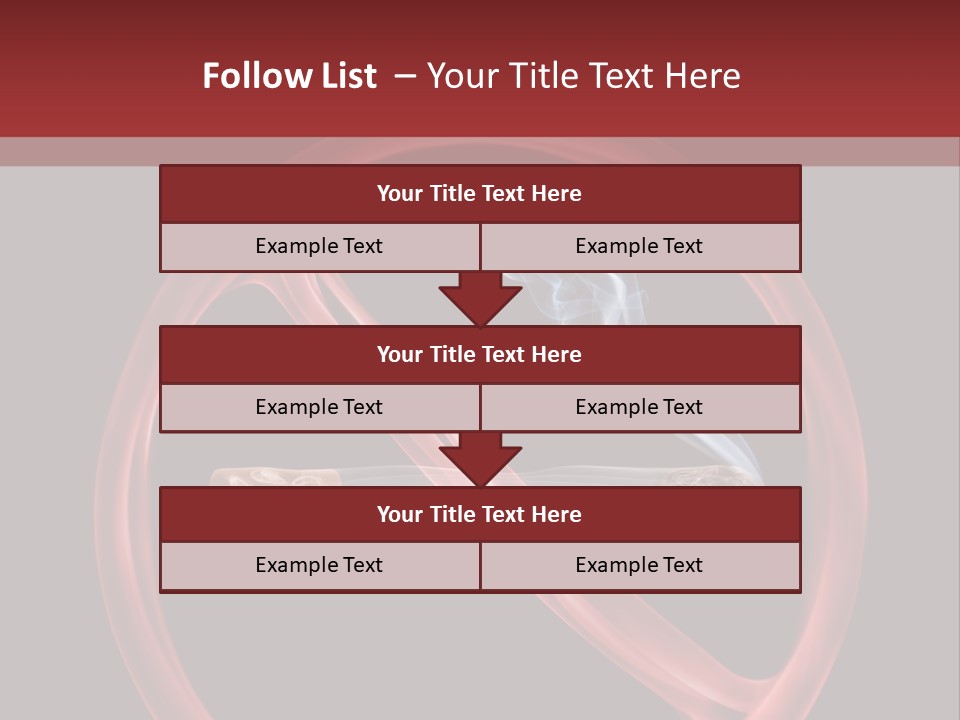 Forbidden Interdiction Cigarette PowerPoint Template