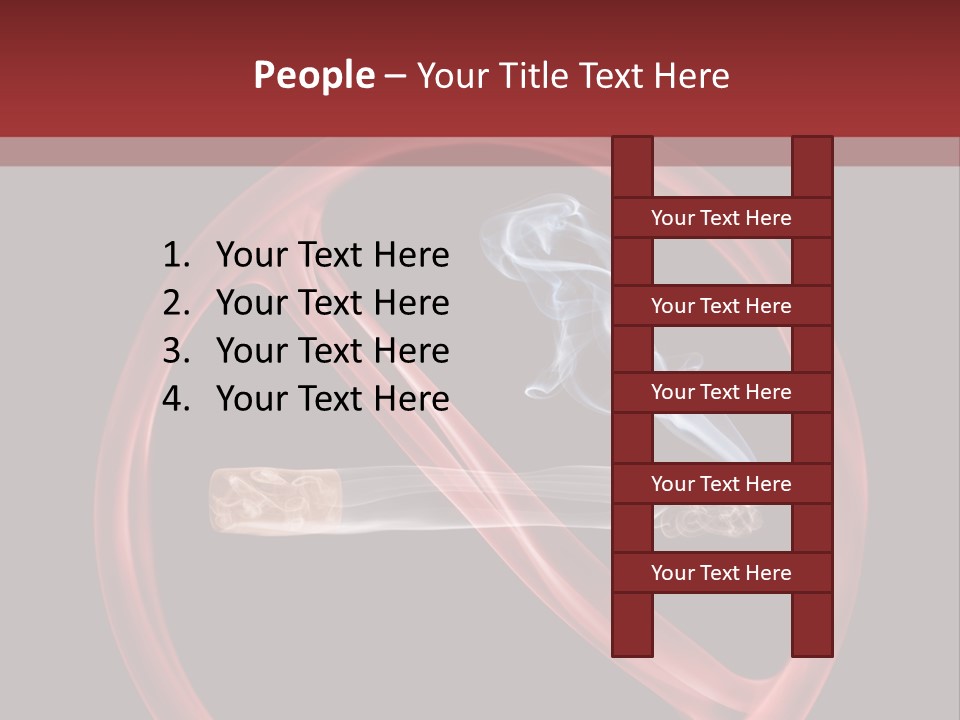 Forbidden Interdiction Cigarette PowerPoint Template