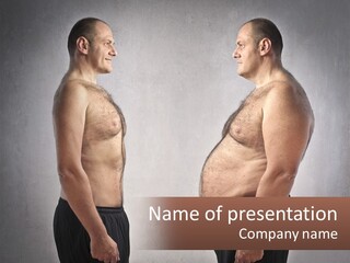 Man Lose Weight Adult PowerPoint Template