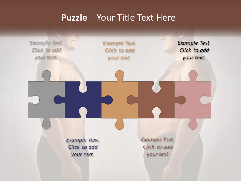 Man Lose Weight Adult PowerPoint Template