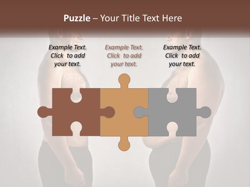 Man Lose Weight Adult PowerPoint Template