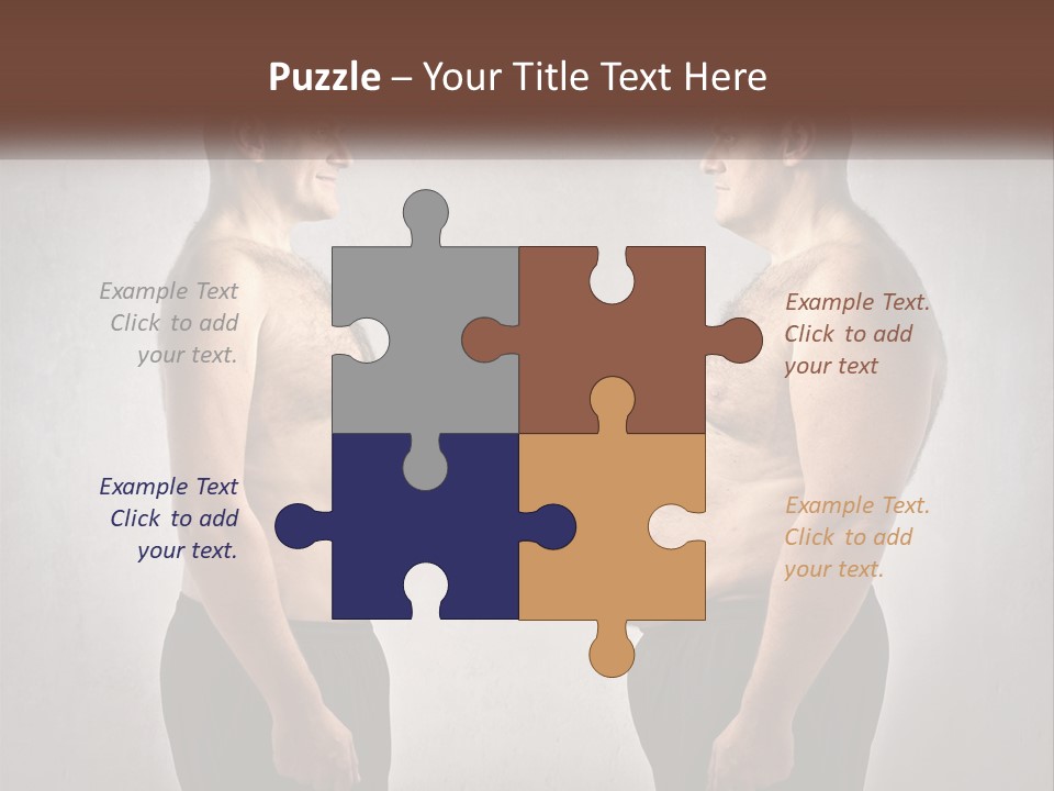 Man Lose Weight Adult PowerPoint Template