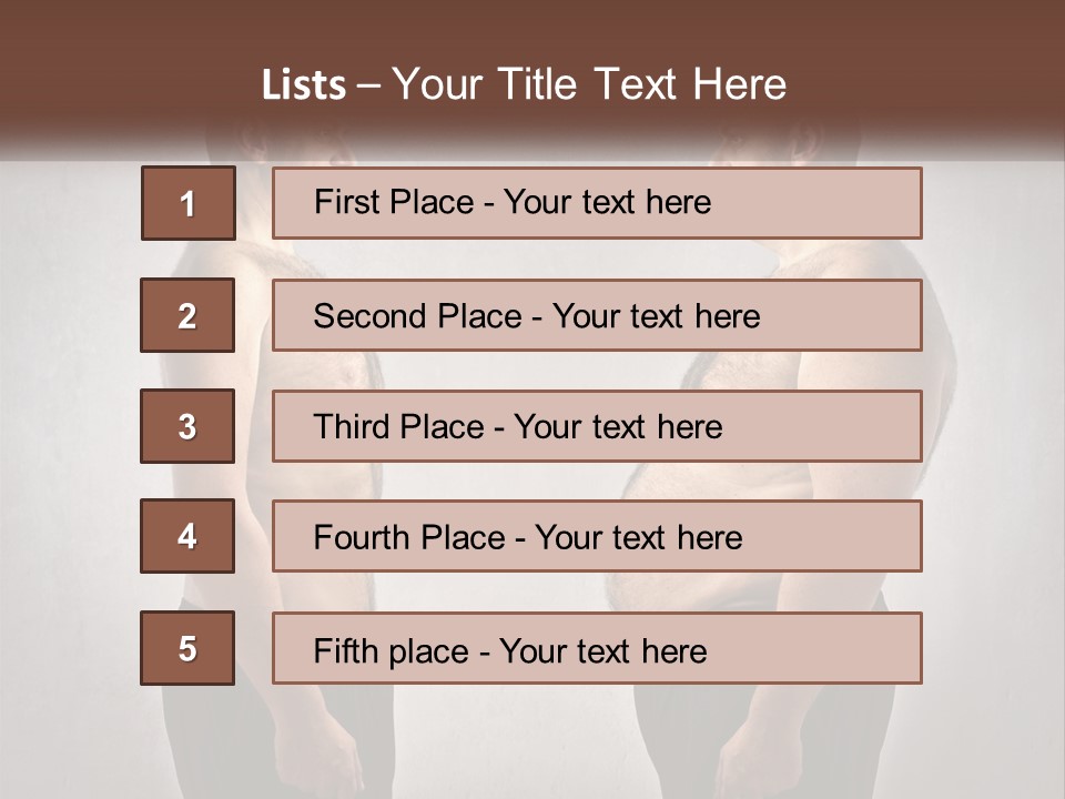 Man Lose Weight Adult PowerPoint Template