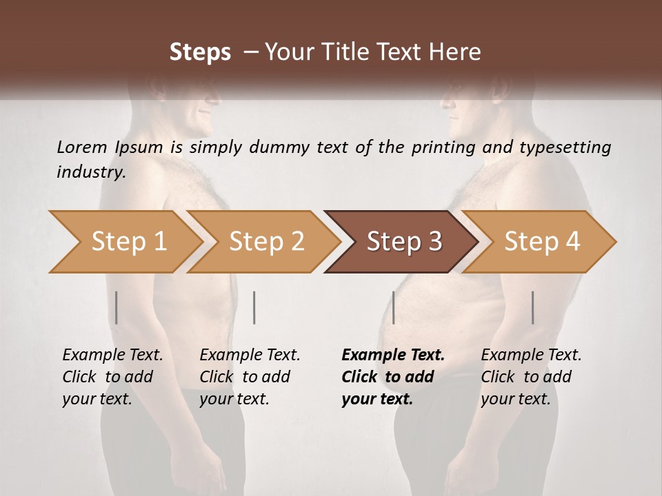 Man Lose Weight Adult PowerPoint Template