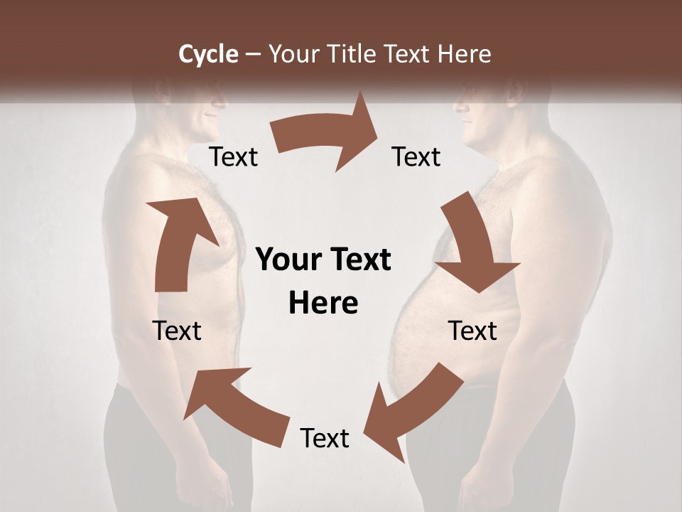 Man Lose Weight Adult PowerPoint Template